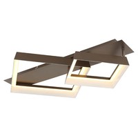 Led Deckenleuchte Deckenlampe Wohnzimmerleuchte Opal Kaffeefarben Matt L 68,5 Cm