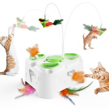 3-in-1 Interactive Cat Toys for Indoor Cats,Automatic Kitten Toy,Flying Bird,...
