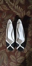 Vintage Carriage Court Black White Spectator Pumps Heels 8W Retro Rockabilly...