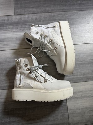 Puma Fenty Rihanna SB White Sneaker Boots US 11 EU 44.5 Box Dust Bag