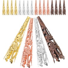 120 Pcs Diy Beads Caps Metal End Necklace Jewelry Making Supplies