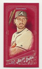 2018 Topps Allen & Ginter 'X' DANSBY SWANSON Red Mini SSP 3/5 - Braves #47