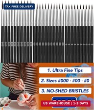 30 Pcs Tiny Detail Paint Brushes Set - Fine 0 00 000 Liner Brushes for Miniatur