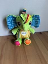 Lamaze All Ears Bright Green Elephant Baby Toy Rattle Crinkle Squeaker Lovey