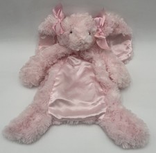 Bearington Baby Cottontail Bunny Pacifier Holder Pet Pink Plush Animal Lovey 13