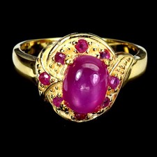 925 Sterling Silver Ring Oval Ruby 9x7mm Natural Gemstone Jewelry Size 8