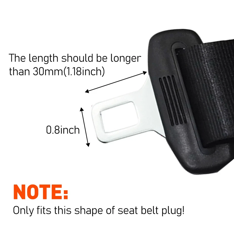 Cinturón de seguridad delantero hebilla enchufe cable advertencia camlock - resistente - paquete de 1 Foto 4 de 4