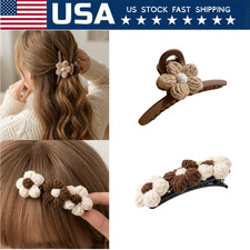 Floral Hair Claw Clip  Barrettes 1pc Hair Accessories with 2 Style Options