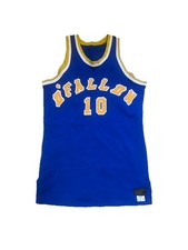 Vintage 60  s Basketball Jersey O  Fallon Powers Mfg Blue And Yellow Sz L