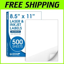 Printable Label Paper - 500 Matte White Stickers
