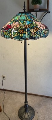 HSN TIFFANY STAINED GLASS STYLE FLOOR LAMP PARISIAN GARDEN 65