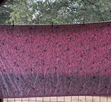 Reversible Pink Gray Butterfly Quilt Throw Blanket Floral Chevron 43  Widem