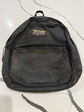 Jansport Adventure Backpack Vintage 90 s Suede Leather, 15" Black