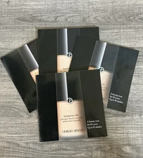 New 4 Giorgio Armani Luminous Silk Perfect Glow Flawless Foundation Sample Cards