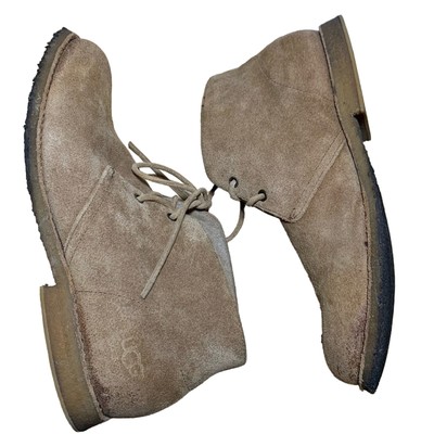 UGG Leighton taupe lace up chukka boots men’s size 13 waterproof business casual Mens Ugg Leighton Taupe Suede Casual Comfort Lace Up Chukka  main image 4