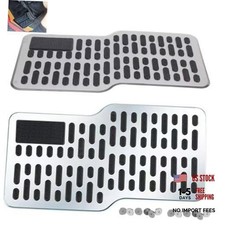 2 Pack Car Floor Mats Heel Pad Footrest Attachement Heavy Duty Stainless Steel