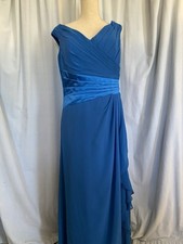 BEAUTIFUL BLUE Christa Wu Cornflower Mother Of The Bride Dress Size 16 Bust 40"