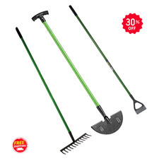 Gardening Tool Carbon Steel Heat Garden Rake Dutch Hoe Edging Hoe Lawn Leaf Rake