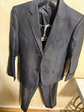 Boys Andrew Fezza Suit Size 12H Charcoal Gray...