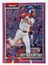 2026 Topps Series 2 Justin Crawford Pink Sandglitter Rookie US2 