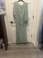 Pinup Fashion Light Green Lace Dress with Chiffon Cape Formal Occasion