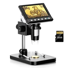Digital Microscope 1000X USB Coin Microscope 4.3" LCD Screen Soldering
