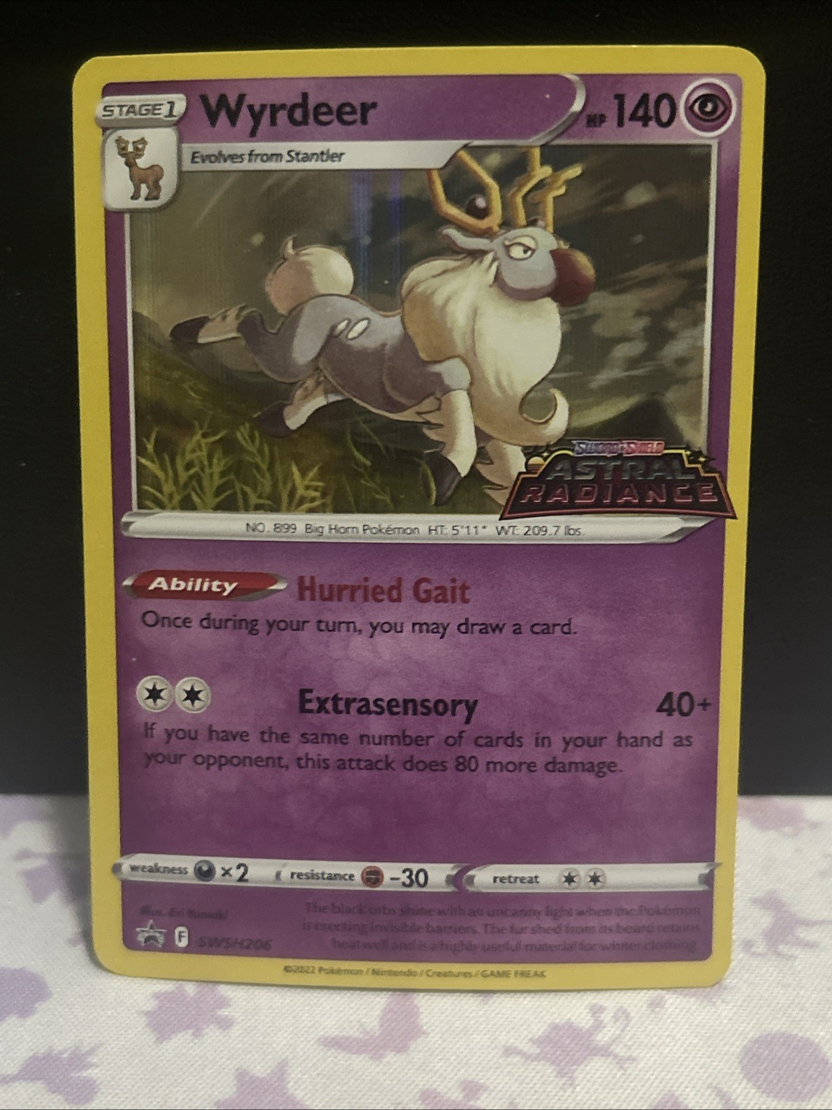 Wyrdeer SWSH206 Pre Release Astral Radiance Promo Pokemon TCG Near Mint