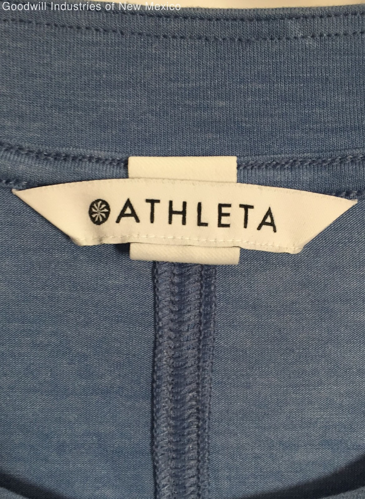 Athleta Womens Blue Solid Relaxed Three Quarter S… - image 2