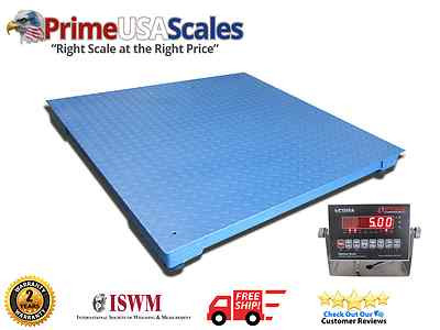 2,500 LB x .5 LB Optima NTEP 3' x 3' Floor, Pallet Scale With Indicator NEW !!