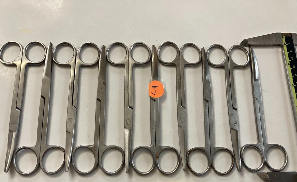 Lote de 10 tijeras delicadas de iris curvo instrumento oftálmico de 5,5 pulgadas J Foto 2 de 4