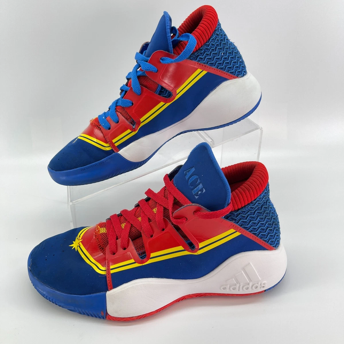 aflevere praktiseret tang Adidas Pro Vision J Captain Marvel Avengers Basketball Shoes EG2628 Size 5  | eBay