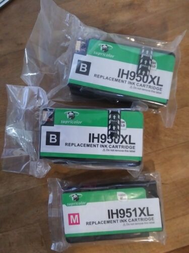 Compatible Ink Cartridge HP OfficeJet Pro Supricolor IH950XL 2 Black, 1 Magenta