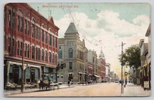 La Crosse, Wisconsin, Main Street, Horses & Wagon, Dentist/Fly Paper signs A3773
