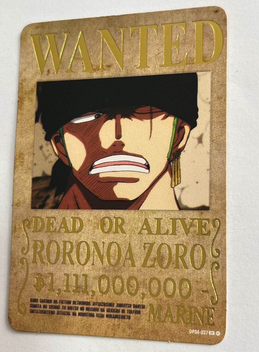 2024 ONE PIECE Card Game TCG #367 RORONOA ZORO WANTED Peru Edition