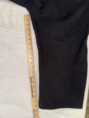 Weatherproof Cuffed Capri Pants Shorts Women Size 12 Black Cotton Blend Stretch - Picture 6 of 8