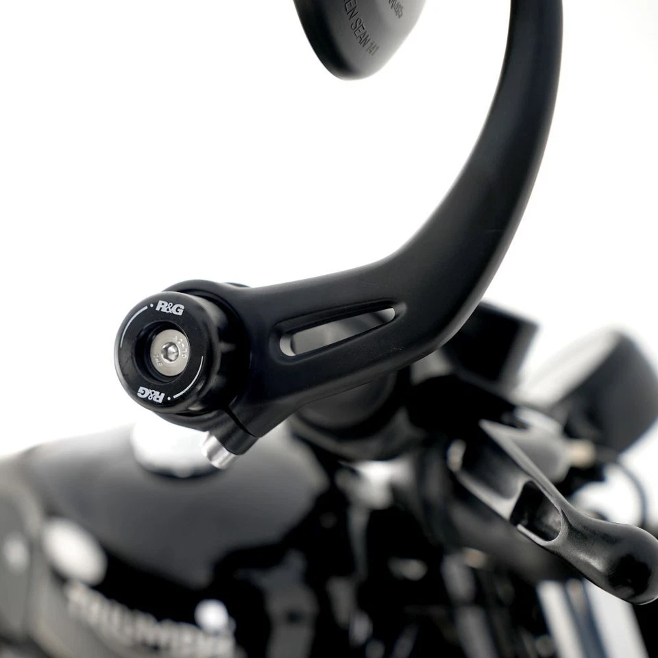 R&G Racing Black Bar End Sliders para 2017-2024 Triumph Bonneville Bobber - Imagem 4 de 4