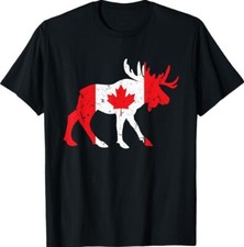 Maple Leaf Animal Canadian Flag Canada Unisex T-Shirt