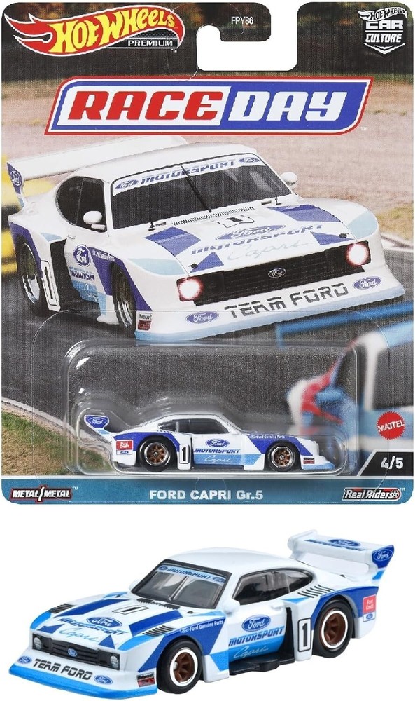 Hot Wheels Car Culture Race Day 1:64 Ford Capri Gr.5 Metal Diecast Car Model
