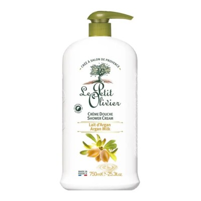 Le Petit Olivier Argan Milk Shower Cream Jumbo Size 750ml 25.3 oz Made In France