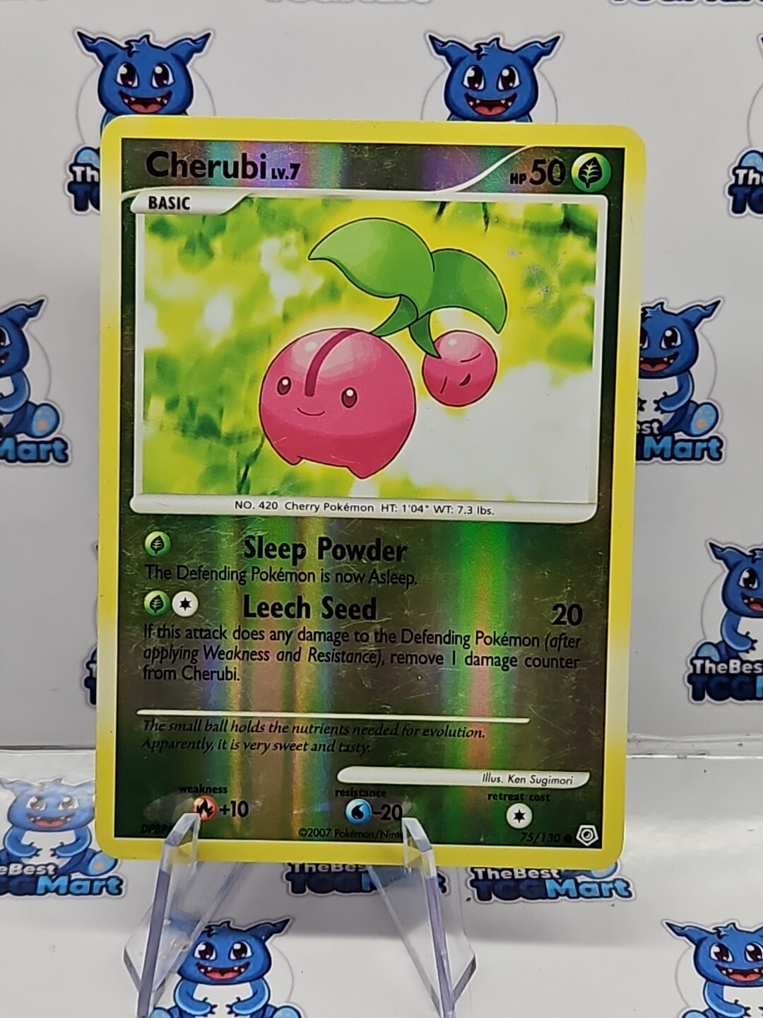Pokemon Cherubi 75/130 Diamond & Pearl Reverse Holo LP