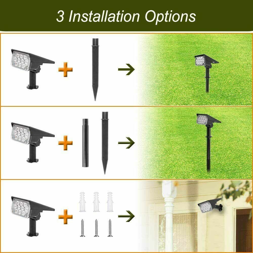 12-Pack: Solar LED Garden Pathway Stake Lights