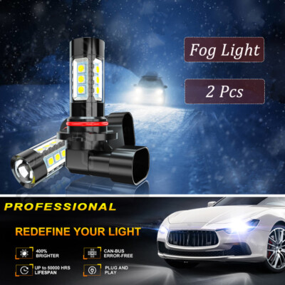 For 2011-2019 Dodge Charger White 9005 9006 HB3 Fog Lights Replacement Bulbs