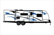 Decals Stckers Graphic Sport Stripe Kit Vinyl Replacement For Travel Trailer Rv