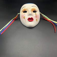 Vintage Mardi Gras Mask - Ceramic Wall Hanging