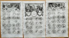 Religion Ancient Coins Medals 9 Prints - Original Print by Luiken/Goeree - 1700