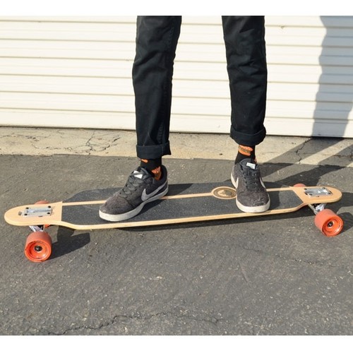 Yocaher Punked Drop Through Surfer Natural Longboard Complete - Picture 4 of 4