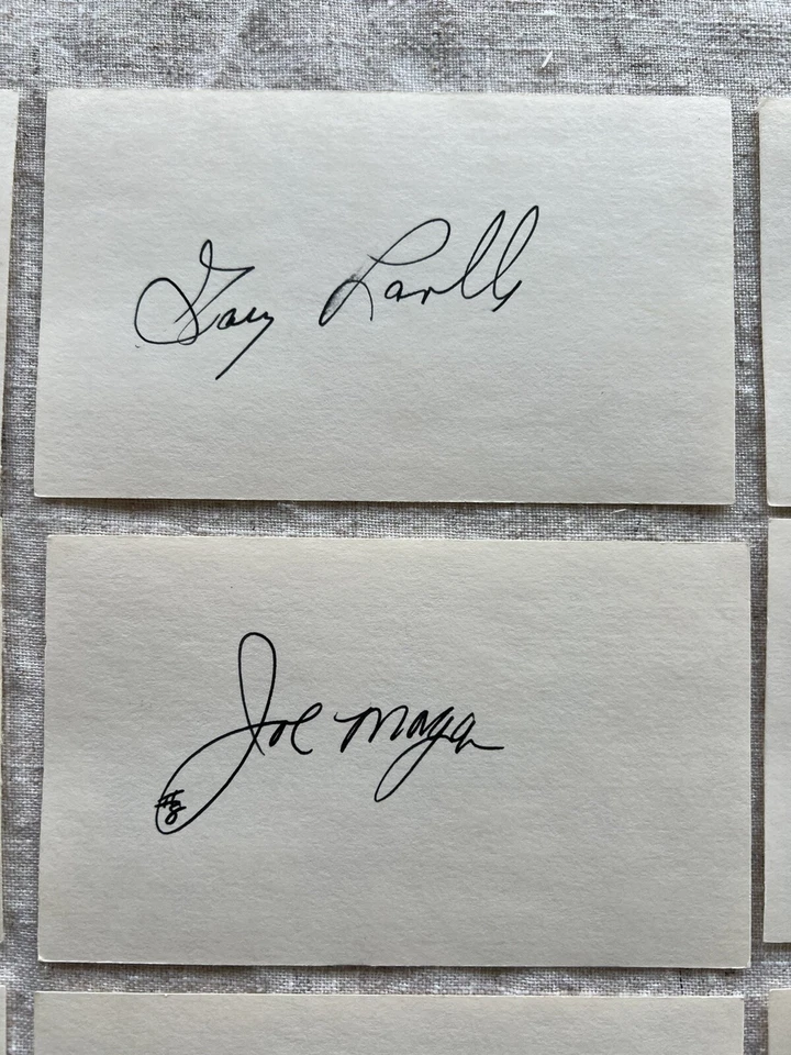 Lote de 28 tarjetas indexadas firmadas autografiadas 1981-82 de los Gigantes de San Francisco Foto 4 de 4