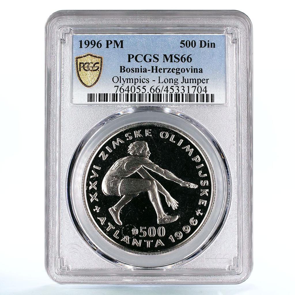 Bosnia and Herzegovina 500 dinara Olympic Games Jumper MS66 PCGS