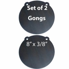AR500 Steel Shooting Targets Lot of 2 Laser Cut 8" x 3/8" Gong Tactical Scorpion