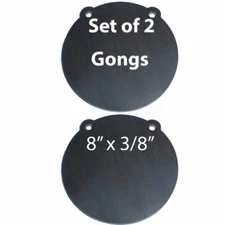 AR500 Steel Shooting Targets Lot of 2 Laser Cut 8" x 3/8" Gong Tactical Scorpion